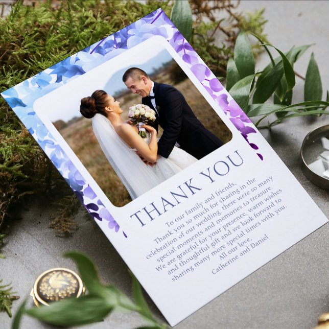 Wedding Thank You Photo Watercolor Floral (Creator Uploaded)
