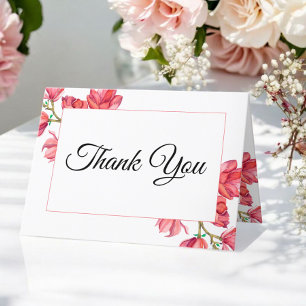 Wedding Thank you Pink White Floral