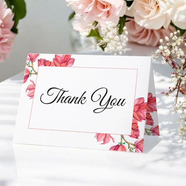 Wedding Thank you Pink White Floral (Creator Uploaded)
