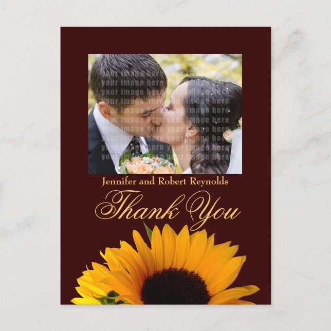 Wedding Thank You Postcard (Front)