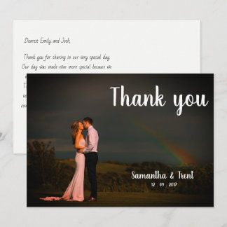 Wedding Thank You Postcard - Rainbow