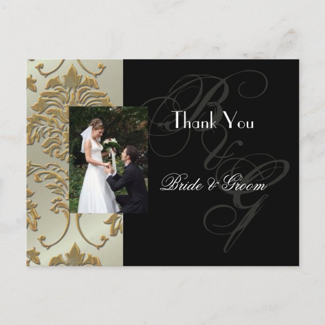 Wedding Thank you postcards insert your photo (Front)