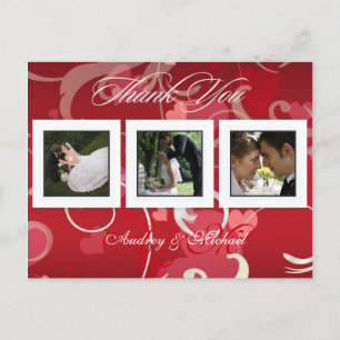 Wedding Thank you postcards insert your photos