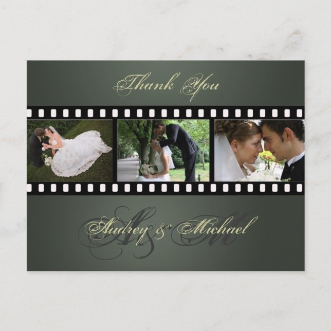 Wedding Thank you postcards insert your photos (Front)