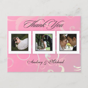 Wedding Thank you postcards insert your photos