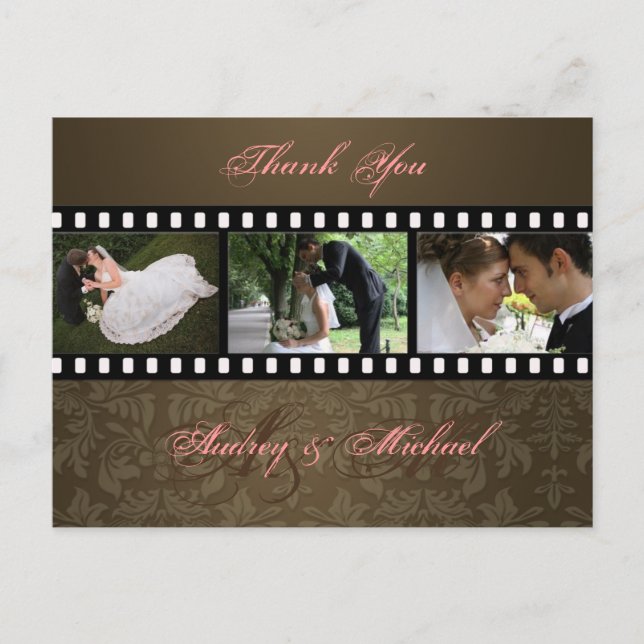 Wedding Thank you postcards insert your photos (Front)