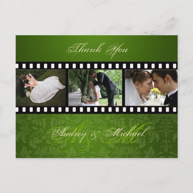 Wedding Thank you postcards insert your photos (Front)