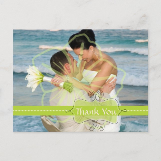 Wedding Thank you postcards insert your photos (Front)