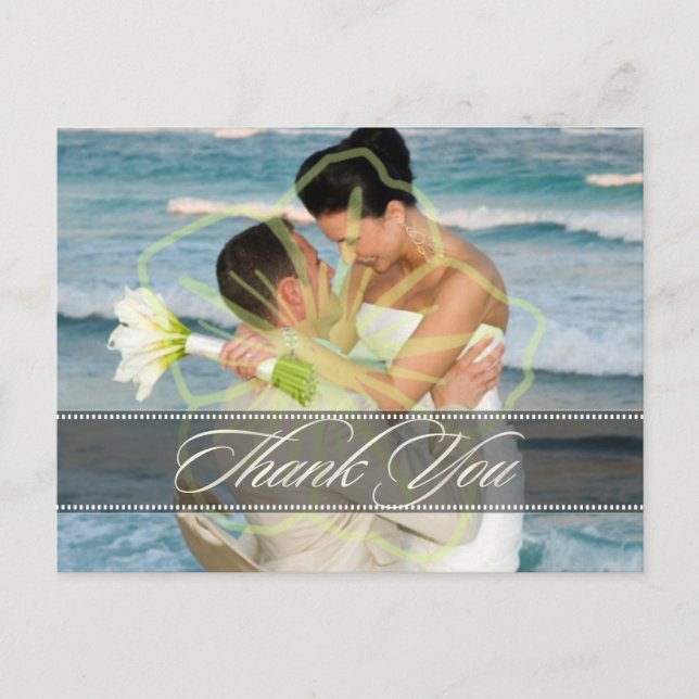 Wedding Thank you postcards insert your photos (Front)