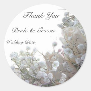 Wedding Thank You Round Sticker