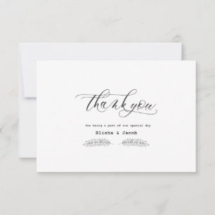 Wedding Thank you RSVP Card