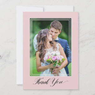 Wedding Thank You Script 2 Photo Pink Thank You