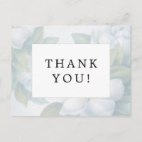 Wedding Thank You Silver White Dogwood Blossoms