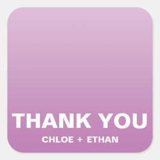 Wedding Thank You Square Sticker