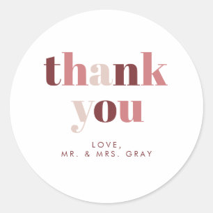 Wedding  Thank You Sticker