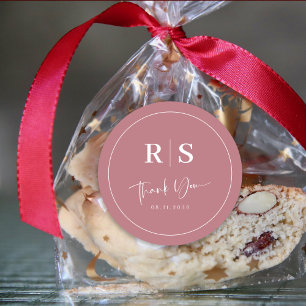 Wedding Thank You Sticker - Rose Gold Glam