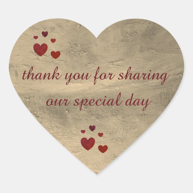 Wedding thank you stickers designed by DAL (Front)