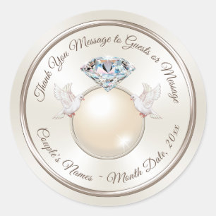 Wedding Thank You Stickers for Favours, Envelopes.