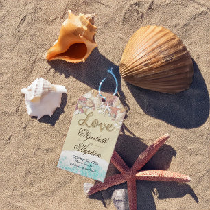 Wedding Thank You Summer Beach Starfish Sea shells Gift Tags