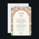 Wedding Thank You Vintage Art Nouveau Card<br><div class="desc">Art Nouveau Vintage wedding INFO card by Alphonse Mucha in a floral, romantic, and whimsical design. Victorian flourishes complement classic art deco fonts. Please enter your custom information, and you're done. If you wish to change the design further, click the blue "Customise It" button. Thank you so much for considering...</div>