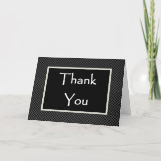 WEDDING Thank You  with Checked Border Card
