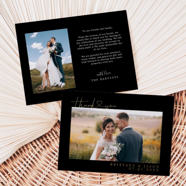 Wedding Thank You with Heart Black (Creator Uploaded)