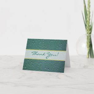 Wedding Thank You with Water Droplets Background Card