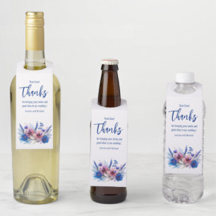 Wedding Thanks Bottle Tag