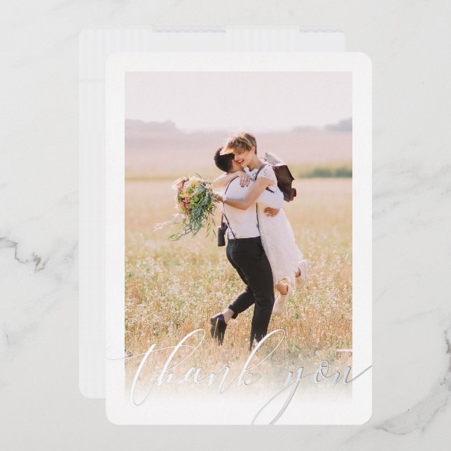 WEDDING THANKS modern photo minimalist overlay (Envelope)