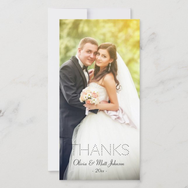 Wedding Thanks Photo Card (Front)