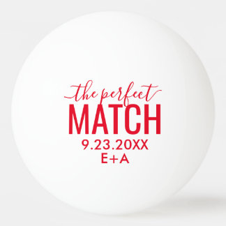 Wedding The Perfect Match Red Ping Pong Ball