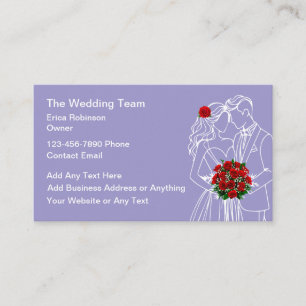 Wedding Theme Bride Groom Flowers  Business Card