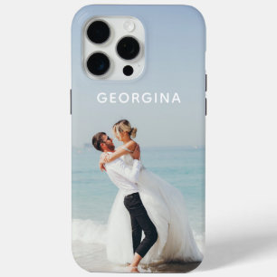 Wedding Themed Photo Template Personalised Name iPhone 15 Pro Max Case