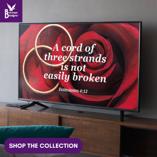 Wedding THREEFOLD CORD Christian Frame Art for TV Poster