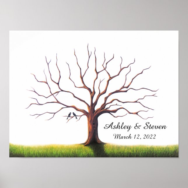 Wedding Thumbprint Tree Guestbook (Front)