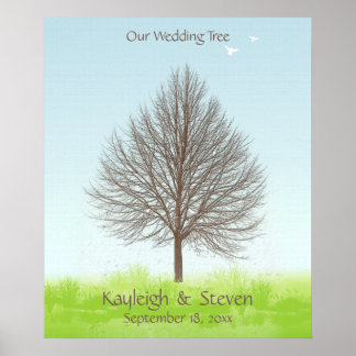 Wedding Thumbprint Tree Poster