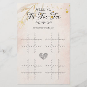 Wedding Tic-Tac-Toe Decorative Table Game Floral