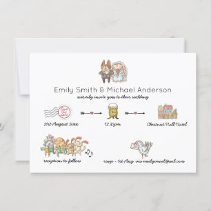 Wedding Timeline Invtiation Program Save Date Icon Invitation