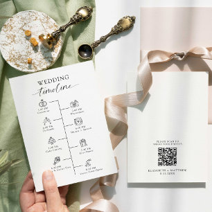 Wedding Timeline Program Elegant Minimalist Modern Programme