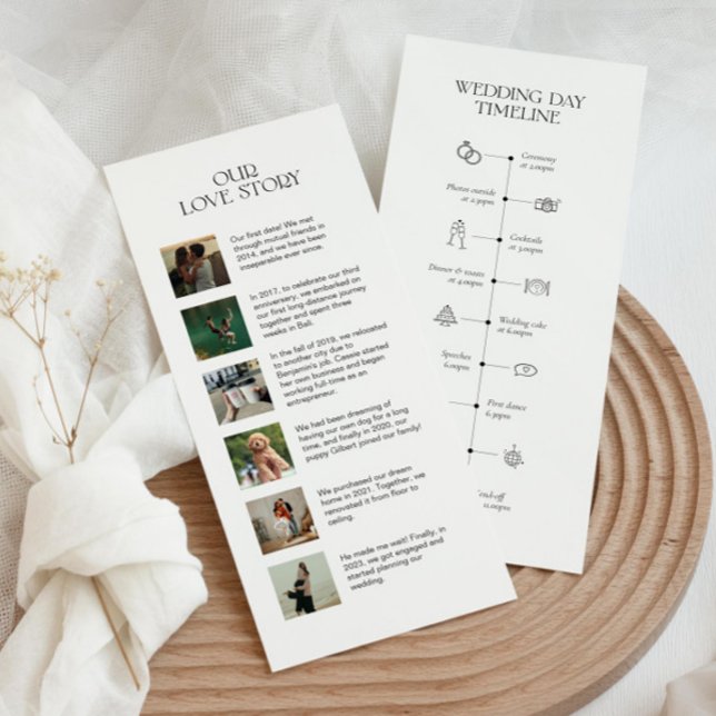 Wedding timeline template with love story & icons (Creator Uploaded)