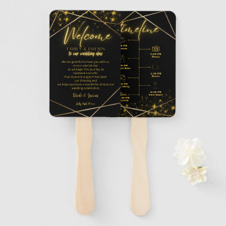 Wedding Timeline & Welcome Message | Hand Fans