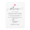 Wedding timeline with cute heart, guest itinerary