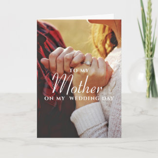 Wedding To My Mother, Simple Minimalist Card