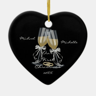 Wedding Toast Our First Christmas Ornament