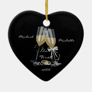 Wedding Toast Our First Christmas Ornament