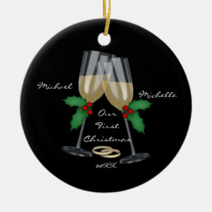 Wedding Toast Our First Christmas Ornament
