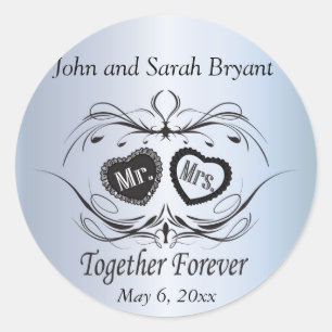 Wedding Together Forever Classic Round Sticker