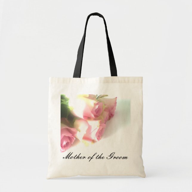 Wedding tote bag | Pink roses Mother of the groom (Front)