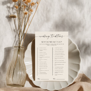 Wedding Traditions Bridal Shower Game Invitation