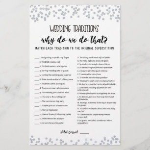 Wedding traditions game with Answers